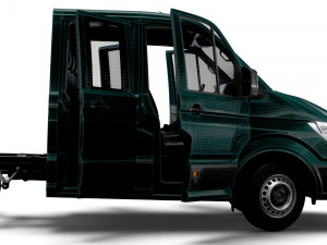 VW Crafter Chassis DoubleCab L1 HQInterior 2023 3D Модель
