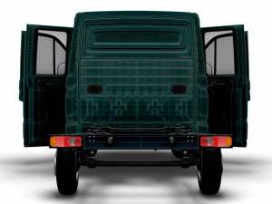VW Crafter Chassis DoubleCab L1 HQInterior 2023 3D Модель