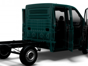 VW Crafter Chassis DoubleCab L1 HQInterior 2023 3D Модель
