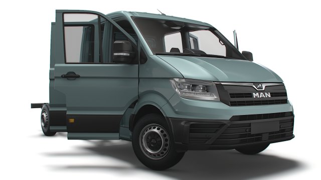 MAN TGE Chassis DoubleCab L2 HQInterior 2023 Modèle 3D .c4d .max .obj .3ds .fbx .stl .blend 
