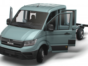 MAN TGE Chassis DoubleCab L2 HQInterior 2023 Modèle 3D