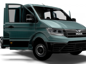 MAN TGE Chassis DoubleCab L2 HQInterior 2023 Modèle 3D