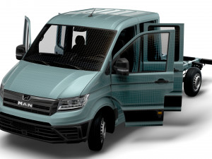 MAN TGE Chassis DoubleCab L2 HQInterior 2023 Modèle 3D