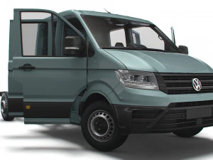 VW क्राफ्टर चेसिस डबलकैब L2 HQइंटीरियर 2023 3D मॉडल
