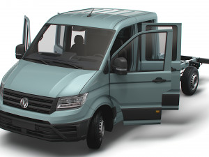 VW Crafter Chassis DoubleCab L2 HQInterior 2023 3D Модель