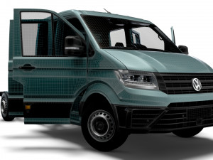 VW Crafter Chassis DoubleCab L2 HQInterior 2023 3D Модель