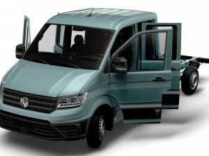 VW Crafter Chassis DoubleCab L2 HQInterior 2023 3D Модель