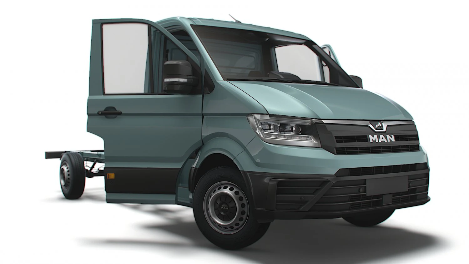 MAN TGE Chassis SingleCab L2 HQInterior 2023 3D Model .c4d .max .obj .3ds .fbx .stl .blend