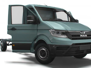 MAN TGE シャーシ シングルキャブ L2 本社インテリア 2023 3Dモデル