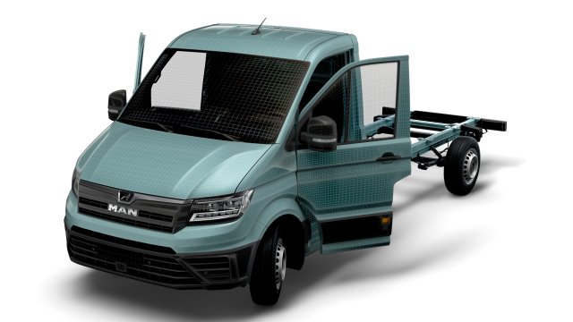 Man tge chassis sales cab