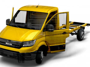 MAN TGE Chassis SingleCab L3 HQInterior 2023 3D Model