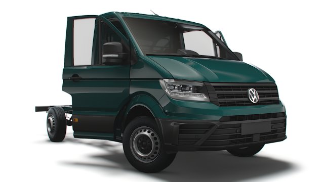 VW Crafter Chassis SingleCab L1 HQInterior 2023 3D Model .c4d .max .obj .3ds .fbx .stl .blend 