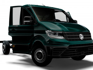 VW Crafter Chassis SingleCab L1 HQInterior 2023 3D Model