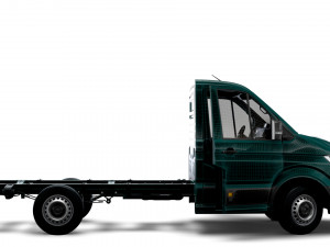 VW Crafter Chassis SingleCab L1 HQInterior 2023 3D Model
