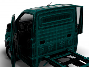 VW Crafter Chassis SingleCab L1 HQInterior 2023 3D Model