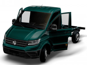 VW Crafter Chassis SingleCab L1 HQInterior 2023 3D Model