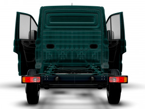 VW Crafter Chassis SingleCab L1 HQInterior 2023 3D Model