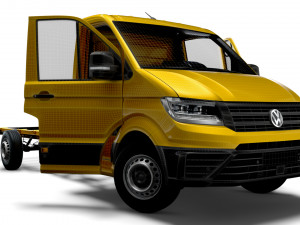 VW Crafter Chassis SingleCab L3 HQInterior 2023 3Dモデル