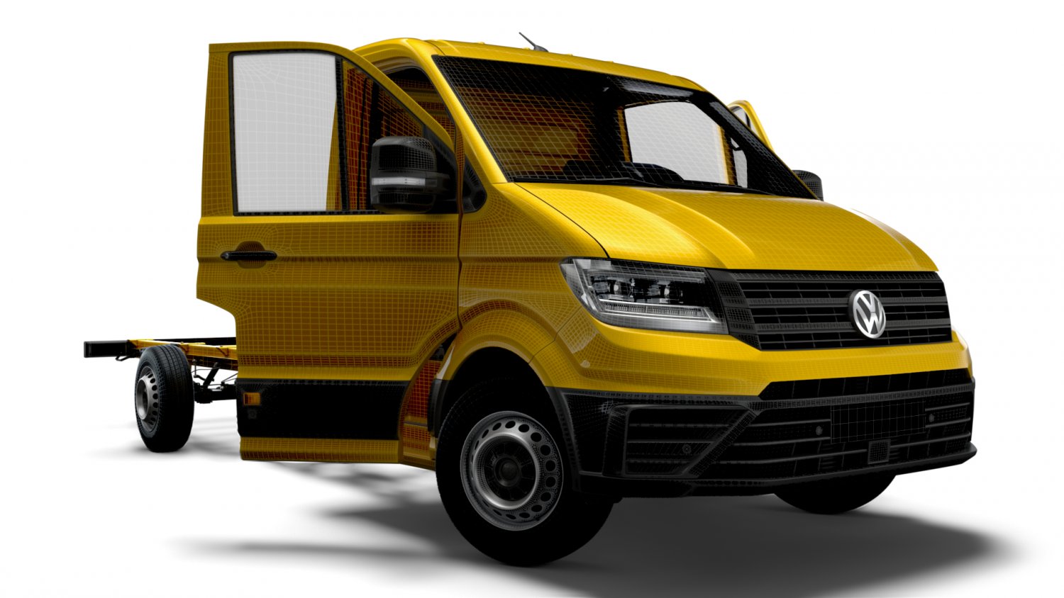 VW Crafter Chassis SingleCab L3 HQInterior 2023 3D Модель In.