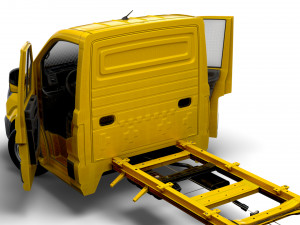VW Crafter Chassis SingleCab L3 HQInterior 2023 3Dモデル