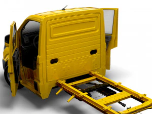 VW Crafter Chassis SingleCab L3 HQInterior 2023 3D Model