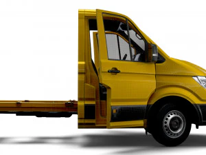VW Crafter Chassis SingleCab L3 HQInterior 2023 3D Model