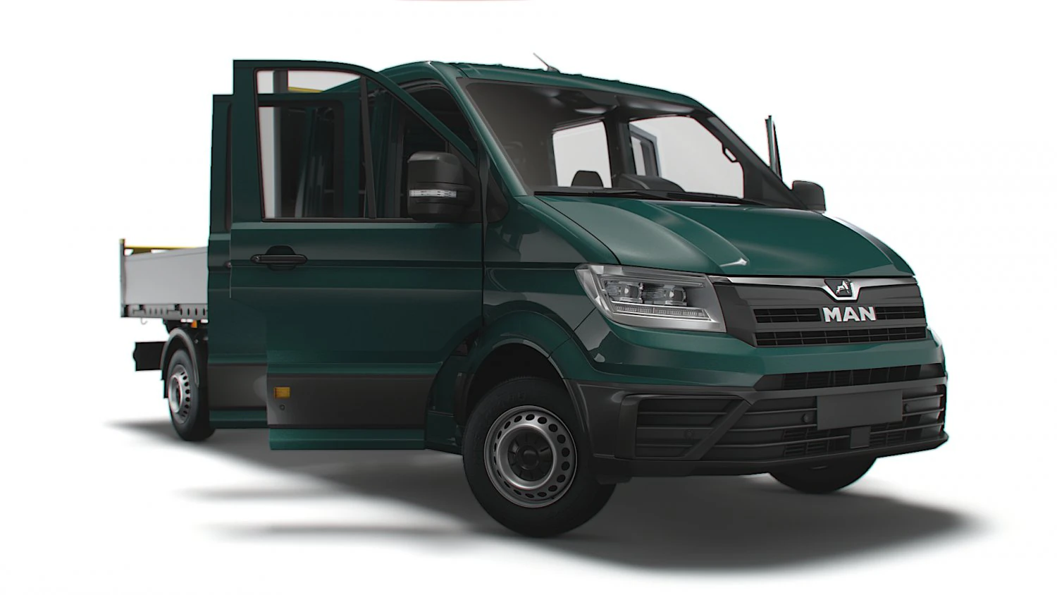MAN TGE Double Cab Tipper HQ Interior 2023 3D Model .c4d .max .obj .3ds .fbx .stl .blend 