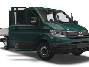 MAN TGE ダブルキャブダンプカー HQ インテリア 2023 3Dモデル