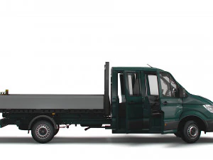 MAN TGE Double Cab Tipper HQ Interior 2023 3D Model