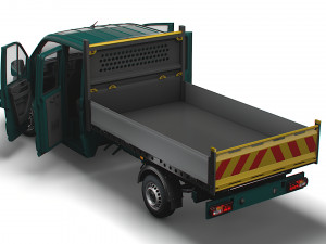 MAN TGE Double Cab Tipper HQ Interior 2023 3D 모델