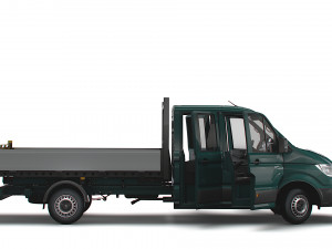 MAN TGE Double Cab Tipper HQ Interior 2023 3D 모델