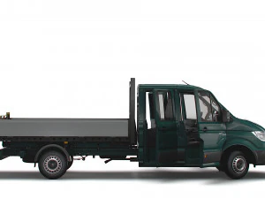 MAN TGE Double Cab Tipper HQ Interior 2023 3D Model