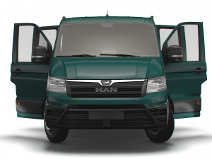 MAN TGE Double Cab Tipper HQ Interior 2023 3D 모델