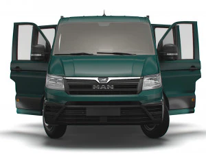 MAN TGE Double Cab Tipper HQ Interior 2023 3D Model