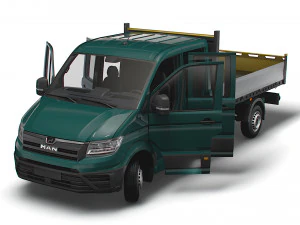 MAN TGE Double Cab Tipper HQ Interior 2023 3D Model