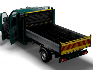MAN TGE Double Cab Tipper HQ Interior 2023 3D 모델