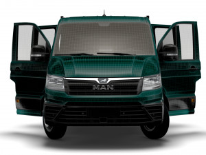 MAN TGE Double Cab Tipper HQ Interior 2023 3D 모델