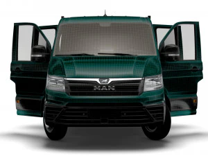 MAN TGE Double Cab Tipper HQ Interior 2023 3D Model