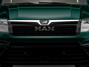 MAN TGE Double Cab Tipper HQ Interior 2023 3D 모델