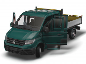 VW Crafter Double Cab Tipper HQ Interior 2023 3D Model