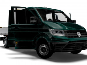 VW Crafter Double Cab Tipper HQ Interior 2023 3D Model