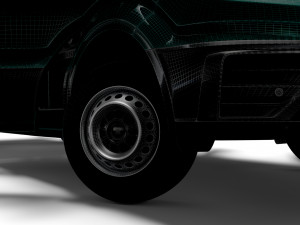 VW Crafter Double Cab Tipper HQ Interior 2023 3D Model