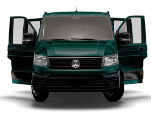 VW Crafter Double Cab Tipper HQ Interior 2023 3D Model