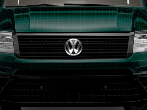 VW Crafter Double Cab Tipper HQ Interior 2023 3D Model