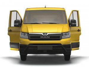 MAN TGE Flat frame chassis HQ Interior 2023 3D Модель