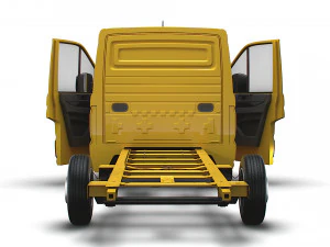 MAN TGE Flat frame chassis HQ Interior 2023 3D Model