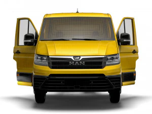 MAN TGE Flat frame chassis HQ Interior 2023 3D Model