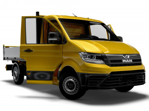 MAN TGE Single Cab Tipper HQ Interior 2023 3Dモデル