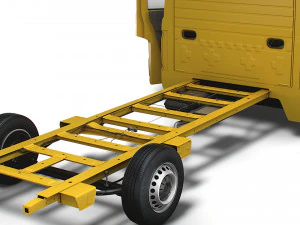 VW Crafter Flat frame chassis HQ Interior 2023 3D Model