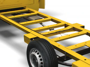VW Crafter Flat frame chassis HQ Interior 2023 3D Model